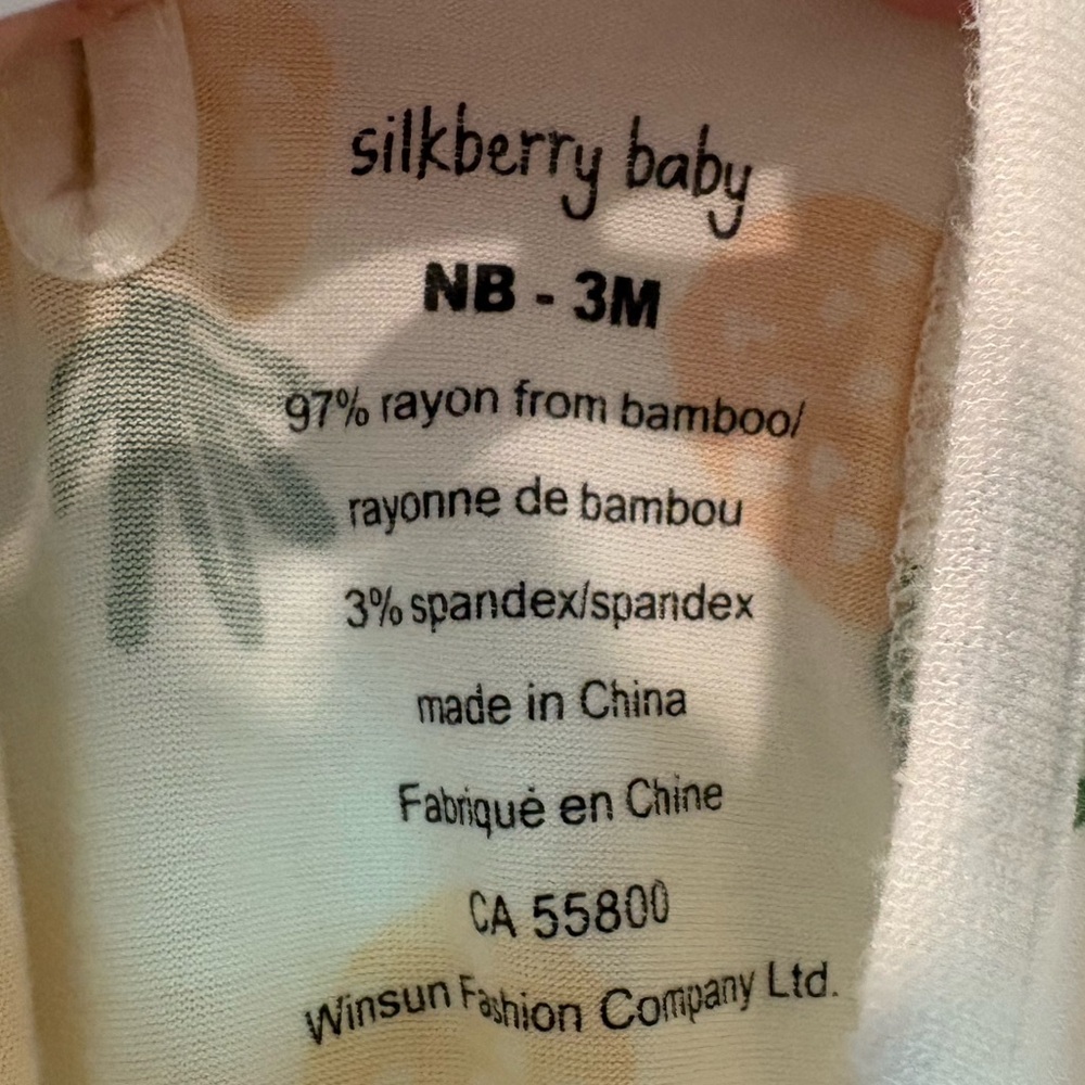 Silkberry Baby Bamboo Sleeveless Ruffle Pineapple Print Romper - Picture 6 of 6
